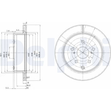 Delphi BG3166 Bremsscheibe Delphi BG3166 Bremsscheibe