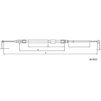 Metzger 10.4233 Seilzug, Feststellbremse Metzger 10.4233 Seilzug, Feststellbremse