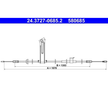 ATE 24.3727-0685.2 Seilzug, Feststellbremse