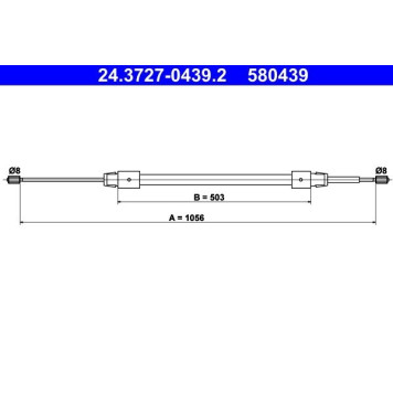 ATE 24.3727-0439.2 Seilzug, Feststellbremse