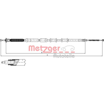 Metzger 12.0719 Seilzug, Feststellbremse Metzger 12.0719 Seilzug, Feststellbremse