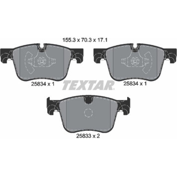 Textar 2583401 Bremsbelagsatz, Scheibenbremse Q+ Textar 2583401 Bremsbelagsatz, Scheibenbremse Q+