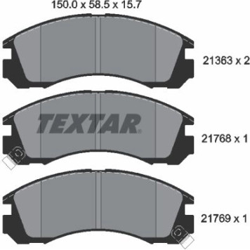 Textar 2136301 Bremsbelagsatz, Scheibenbremse
