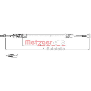 Metzger 11.5768 Seilzug, Feststellbremse Metzger 11.5768 Seilzug, Feststellbremse