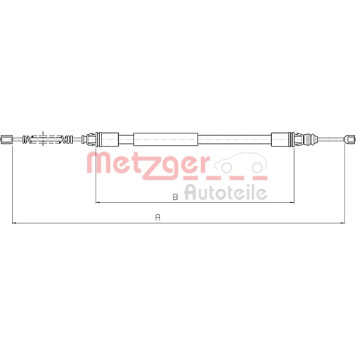 Metzger 10.4712 Seilzug, Feststellbremse Metzger 10.4712 Seilzug, Feststellbremse