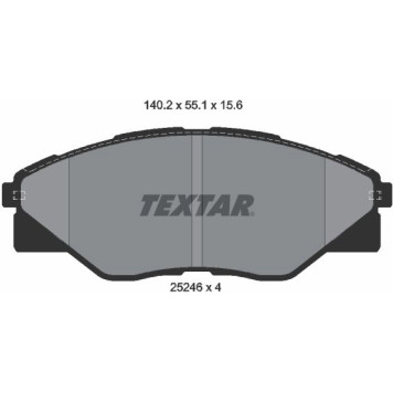 Textar 2524601 Bremsbelagsatz, Scheibenbremse
