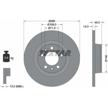 Textar 92157100 Bremsscheibe