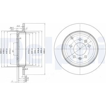 Delphi BG3684 Bremsscheibe Delphi BG3684 Bremsscheibe