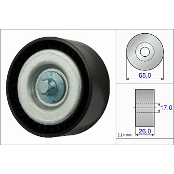 INA 532 0777 10 Umlenkrolle/Führungsrolle, Keilrippenriemen