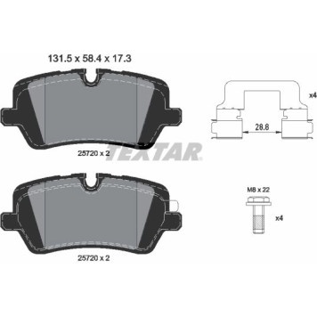 Textar 2572001 Bremsbelagsatz, Scheibenbremse Q+ Textar 2572001 Bremsbelagsatz, Scheibenbremse Q+