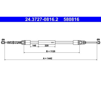 ATE 24.3727-0816.2 Seilzug, Feststellbremse
