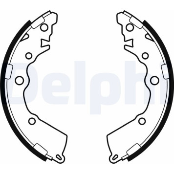 Delphi LS2068 Bremsbackensatz Delphi LS2068 Bremsbackensatz