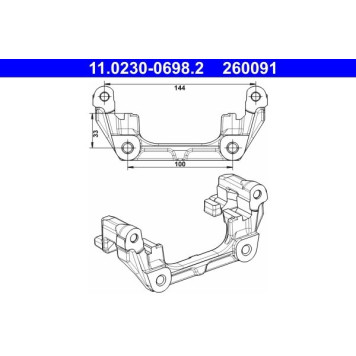 ATE 11.0230-0698.2 Halter, Bremssattel ATE 11.0230-0698.2 Halter, Bremssattel