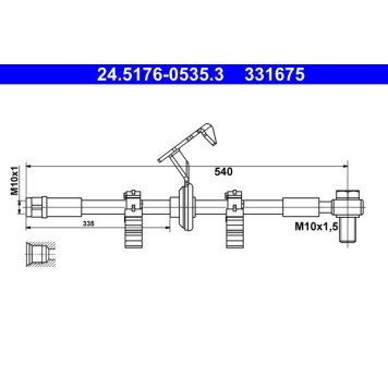 ATE 24.5176-0535.3 Bremsschlauch ATE 24.5176-0535.3 Bremsschlauch