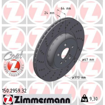 Zimmermann 150.2959.32 Bremsscheibe FORMULA F Zimmermann 150.2959.32 Bremsscheibe FORMULA F