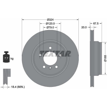 Textar 92123103 Bremsscheibe PRO Textar 92123103 Bremsscheibe PRO