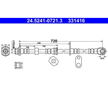 ATE 24.5241-0721.3 Bremsschlauch ATE 24.5241-0721.3 Bremsschlauch