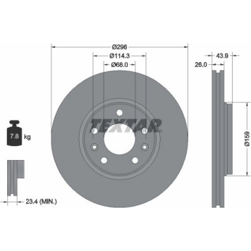 Textar 92195603 Bremsscheibe PRO