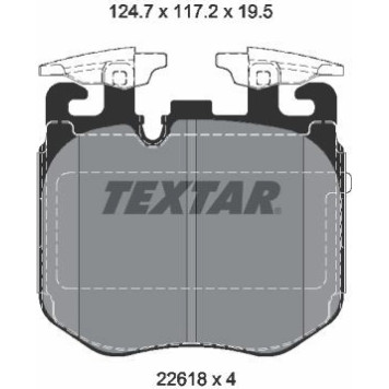 Textar 2261801 Bremsbelagsatz, Scheibenbremse