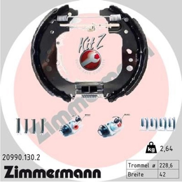 Zimmermann 20990.130.2 Bremsbackensatz KIT Z Zimmermann 20990.130.2 Bremsbackensatz KIT Z
