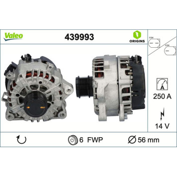 Valeo 439993 Generator ORIGINS - NEW O.E. TECHNOLOGIE Valeo 439993 Generator ORIGINS - NEW O.E. TECHNOLOGIE