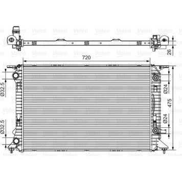 Valeo 735472 Kühler, Motorkühlung Valeo 735472 Kühler, Motorkühlung