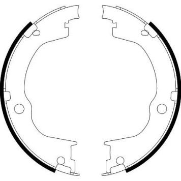 Hella 8DA 355 050-791 Bremsbackensatz, Feststellbremse