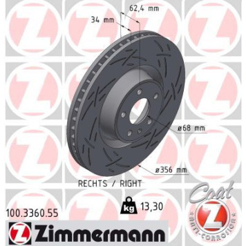 Zimmermann 100.3360.55 Bremsscheibe BLACK Z