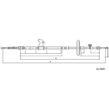 Metzger 11.5830 Seilzug, Feststellbremse Metzger 11.5830 Seilzug, Feststellbremse