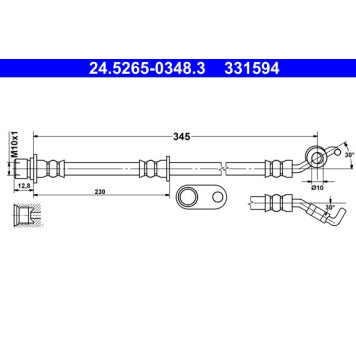 ATE 24.5265-0348.3 Bremsschlauch ATE 24.5265-0348.3 Bremsschlauch