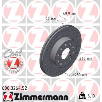 Zimmermann 600.3264.52 Bremsscheibe SPORT Z