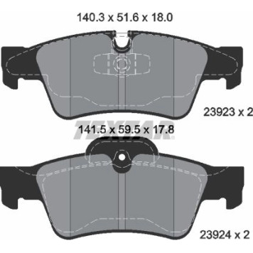 Textar 2392301 Bremsbelagsatz, Scheibenbremse Q+