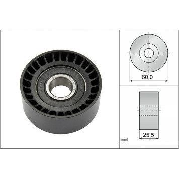INA 532 0243 10 Umlenkrolle/Führungsrolle, Keilrippenriemen