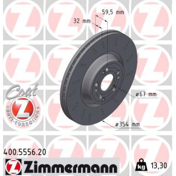 Zimmermann 400.5556.20 Bremsscheibe Coat Z Zimmermann 400.5556.20 Bremsscheibe Coat Z