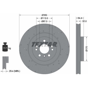 Textar 92254405 Bremsscheibe PRO+