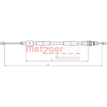 Metzger 10.4657 Seilzug, Feststellbremse Metzger 10.4657 Seilzug, Feststellbremse