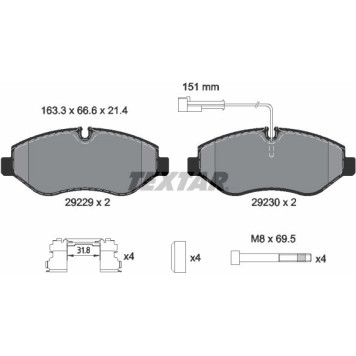 Textar 2922902 Bremsbelagsatz, Scheibenbremse Q+