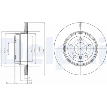 Delphi BG4168 Bremsscheibe Delphi BG4168 Bremsscheibe