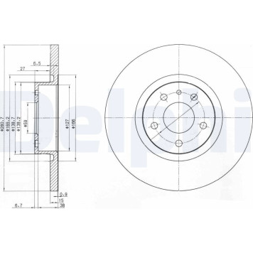 Delphi BG3420 Bremsscheibe Delphi BG3420 Bremsscheibe