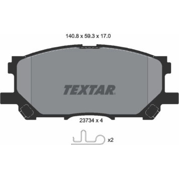 Textar 2373401 Bremsbelagsatz, Scheibenbremse