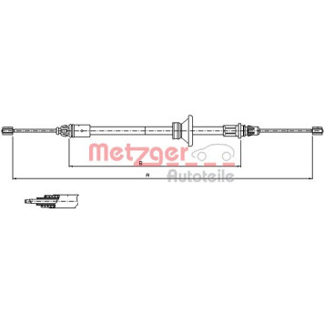 Metzger 11.6801 Seilzug, Feststellbremse Metzger 11.6801 Seilzug, Feststellbremse