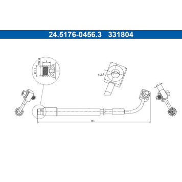 ATE 24.5176-0456.3 Bremsschlauch ATE 24.5176-0456.3 Bremsschlauch