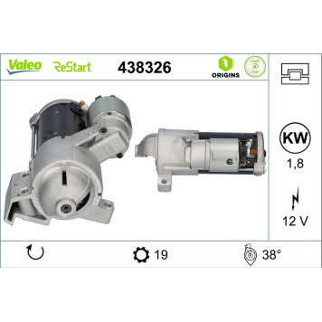 Valeo 438326 Starter ORIGINS STOP&START - NEW O.E. TECHNOLOGIE Valeo 438326 Starter ORIGINS STOP&START - NEW O.E. TECHNOLOGIE