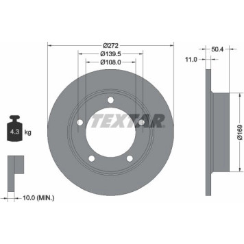 Textar 92019900 Bremsscheibe Textar 92019900 Bremsscheibe
