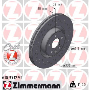 Zimmermann 610.3712.52 Bremsscheibe SPORT Z