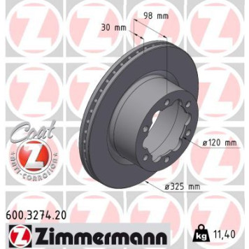 Zimmermann 600.3274.20 Bremsscheibe Coat Z