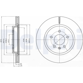Delphi BG4388C Bremsscheibe