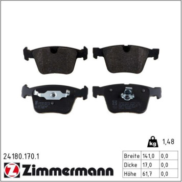 Zimmermann 24180.170.1 Bremsbelagsatz, Scheibenbremse Zimmermann 24180.170.1 Bremsbelagsatz, Scheibenbremse