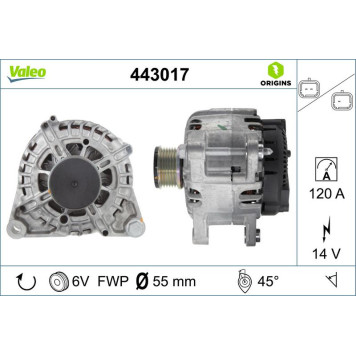 Valeo 443017 Generator ORIGINS - NEW O.E. TECHNOLOGIE Valeo 443017 Generator ORIGINS - NEW O.E. TECHNOLOGIE