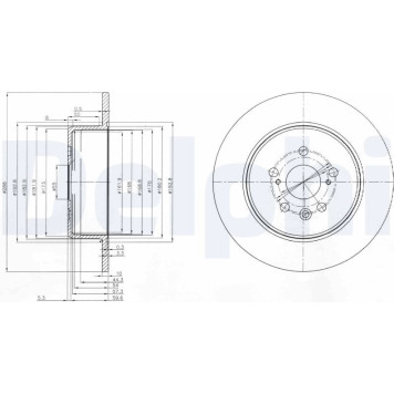 Delphi BG3777 Bremsscheibe